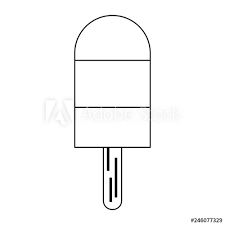 Popsicle stick black and white clipart #943248. Popsicle With Wooden Stick Black And White Stock Vector Adobe Stock
