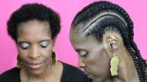 How to cornrow braid your hair she s back at it with a hair tutorial for you boos. Feed In Cornrows With Extensions On Short Hair Natural Hair Twa Youtube