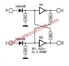 Rising Edge Trigger R S Flip Flop Circuit Simple Electronic Circuits Electronics Circuit Circuit