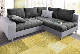 Ecksofa Grau Ottomane Rechts Mit Bettfunktion Inklusive Loser Zier Und Ruckenkissen Fsc Zertifiziert Yourhome Je Living Room Sofa Design Couch Furniture