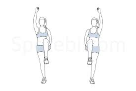 Standing Mountain Climbers Illustrated Exercise Guide Workout Guide Aerobics Workout Mountain Climber Exercise