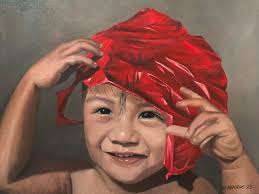 Contemporary portrait oil painting