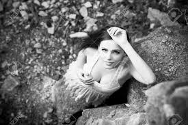 Paintings, photographs, abstracts, prints and more. Portrait Of A Beautiful Young Woman On Nature Black And White Stock Photo Picture And Royalty Free Image Image 31158271