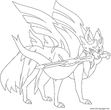 Every child who watched pokemon dreams of becoming hunters of them and have a team for the championship. Zacian Blade Shining Legendary Pokemon Coloring Pages Printable