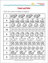Printable colored numbers 1 10. Count And Color Counting 1 10 Objects Color Printable Skills Sheets