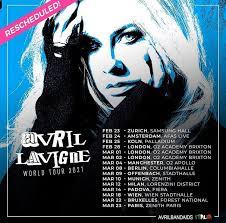 Imposta un ticket alert su ticketone.it e sarai a causa del perdurare della pandemia, gli show di avril lavigne previsti a milano e padova a marzo 2021, verranno posticipati. Avril Lavigne Bandaids Finally What We All Have Been Waiting For Here Is The Rescheduled Dates For The European Leg Of Avrillavigneworldtour 2021 Which Shows Are You Going To Comment Below Facebook