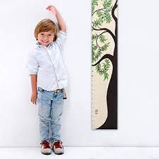 Growth Chart Art Wooden Tree Of Life Growth Chart For Kids Boys Girls Height Ruler Green Leaf