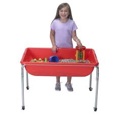 Children S Factory Sensory 36 Red Silver Sand And Water Table Wayfair In 2020 Sand And Water Table Sand And Water Water Table