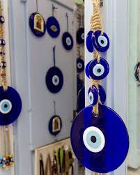 Sale Large Evil Eye Wall Hanging Evil Eye Wall Hanging Etsy Wall Hanging Macrame Wall Hanging Blue Wall Decor