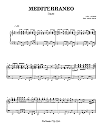 Mediterraneo Partitura Piano J M Serrat Partituras Top