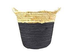 Make storage and organization simple with the round black wire storage basket. Cache Basket Round Kerala Mix Black Baskets And Containers Dubai Garden Centre