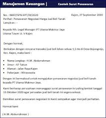 Contoh Surat Penawaran Harga Barang Jasa Dan Kerjasama Keuangan Surat Akuntansi