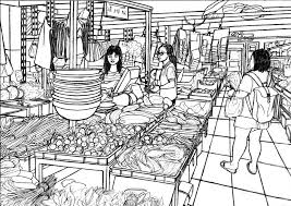 How to draw a lightning storm. Market Drawing At Paintingvalley Com Explore Collection Of Market Drawing
