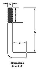 L Shaped Anchor Bolts Distributor Bent Anchor Bolts