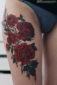 Bud of rose skull tattoos. 23 Best Rose Thigh Tattoo Ideas For Women Stayglam