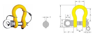 rov anchor shackle with safety pin