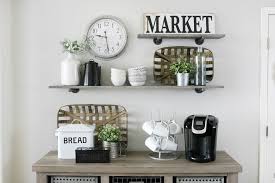 The modern farmhouse decor style made famous by chip and joanna gaines from hgtv's fixer upper works best in the home that truly embraces its bones. Modern Farmhouse Inspired Coffee Bar Station The Crafted Sparrow