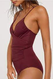 Shaping Swimsuit Burgundy Ladies H M 2 Shaping Swimsuit Burgundy Swimsuit Swimsuits
