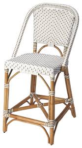 Find new bar stools & counter stools for your home at joss & main. Butler Solstice White And Tan Rattan Counter Stool Tropical Bar Stools And Counter Stools By Furniture East Inc Houzz