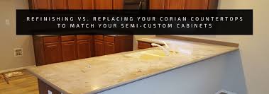 Learn the advantages and disadvantages of installing silestone in your home. Refinishing Vs Replacing Your Corian Countertops To Match Your Semi Custom Cabinets Az Cabinet Maker