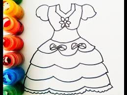 Dibujo de vestido casual para colorear dibujos net vestidos. Como Dibujar Y Vestidos De Color De La Princesa Aprender Librea Video Para Ninos Abs Channel Youtube