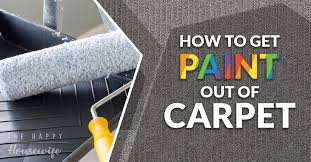 You can easily add an even layer of paint on any surface by spilling spray or aerosol paint on it. How To Get Paint Out Of Carpet The Happy Housewife Home Management