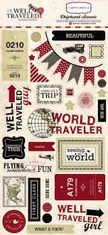 Maybe you would like to learn more about one of these? Carta Bella Paper Well Traveled Collection Chipboard Stickers Travel Scrapbook Travel Journal Scrapbook Diy Travel Journal