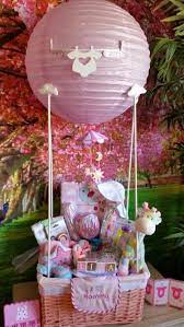Hot Air Balloon Hamper Diy Baby Shower Gift Basket Ideas For Girls Diy Baby Shower Gifts Baby Shower Baskets Baby Shower Gift Basket