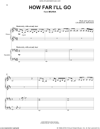 Song but i come back to the water, no matter how hard i try. Miranda How Far I Ll Go From Moana Sheet Music For Piano Four Hands