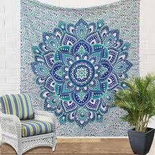 100% lightweight polyester with finished edge. Ombre Tapestries Wall Hangings Blue Grey Purple Black White