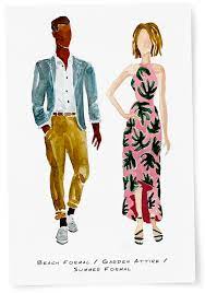 The Most Common And Some Uncommon Wedding Dress Codes Explained Stationers Dress Code Wedding Beach Formal Attire Beach Formal