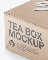 Download Tea Kraft Box Mockup In Box Mockups On Yellow Images Object Mockups