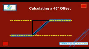 calculating a 45 degree offset piping system youtube