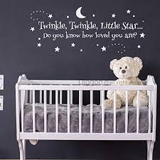 Twinkle little star nursery decor. Diggoo Nursery Wall Decal Twinkle Twinkle Little Star Do You Know How Loved You Are Star Wall Decal Baby Nursery Decor White 9 H X 22 W Wantitall