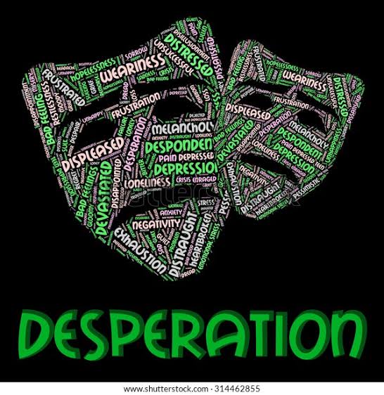 Desperation Word Meaning Text Distressed Forlorn Stock Illustration  314462855 | Shutterstock
