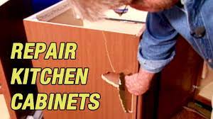 How to reface your old kitchen cabinets. Repair Kitchen Cabinets Youtube
