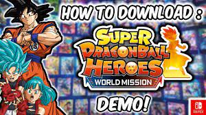 Huge amount of characters and cool, fast gameplay will provide you hours of fun. How To Download The Super Dragon Ball Heroes World Mission Demo Sdbh Wm Switch Youtube