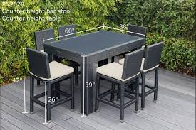 When the temperatures rise, taking your dinner outside to your outdoor patio table is an ideal way to soak up some extra sunshine. Beautiful Brand New Outdoor Wicker Bar Dining Set