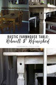 Use a table saw to trim the leg blanks to final width and thickness. Diy Project Rustic Farmhouse Table