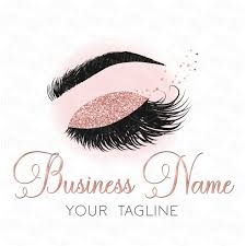 Premade vector logo designed by me. Makeup Glitter Pink Eyelash Logo Novocom Top