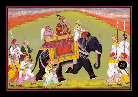 Indian Miniature Art | Rajasthani Mughal Wedding Procession Painting | Traditional Wall Decor | Framed Poster