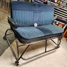Cold Hard Art Furniture Old Suburban Rear Seat Turned Shop Decor Recycled Repurposed Metal Art Automotive Art Automotive Furniture Furniture Car Furniture