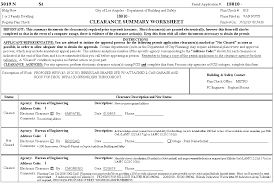 A safety report is crucial in the observation of every worker's daily health and safety, along with a risk assessment and a safety inspection. 00 Clearance Summary Worksheet For Building Permit Application Clearances Los Angeles Bureau Of Engineering Permit Manuals