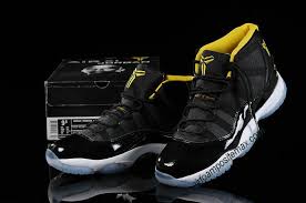 Black And White 11 Jordans Fake Jordans Air Jordan 11 Black White Charm Yellow Black Womens Sneakers Nike Jordan 11 Sneakers Jordan 11