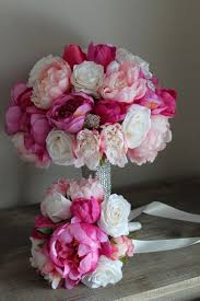 You can look through our selection of already designed silk bouquets with some options and variations available or contact us to work on your custom design natural touch or silk flower package. Pink And White Silk Wedding Flowers With Bling Silk Wedding Flowers And Bouquets Online Love Is Blooming