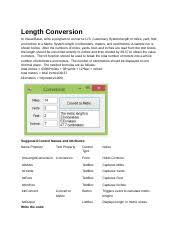 This is a measurement of speed typically used in countries using the metric system for transport. Length Conversion Length Conversion In Visual Basic Write A Program To Convert A U S Customary System Length In Miles Yard Feet And Inches To A Metric Course Hero
