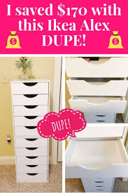 I Saved 170 With This Ikea Alex 9 Drawer Dupe Ikea Alex Ikea Alex Drawers Makeup Storage Units