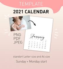 2021 Diy Calendar Template Printable Blank Calendar Pages Etsy In 2020 Diy Calendar Template Diy Calendar Calendar Template