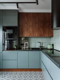 kitchen with black appliances
