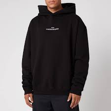 Maison margiela 22 velcro patch replica sneaker white. Maison Margiela Men S Embroidered Logo Hoodie Black Free Uk Delivery Available